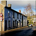 Warning signs facing the A40 in Crickhowell