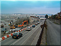 Sticklepath Hill in 2006 during construction of the new A3125