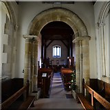 TQ2913 : Clayton; The Church of St. John the Baptist: Plain Norman chancel arch by Michael Garlick