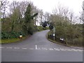 Entrance to Lansdowne, a private road off Woodwater Lane, Exeter