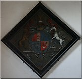 TF0226 : St Andrew's church: Royal coat of arms by Bob Harvey