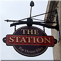 Sign for the Station public house, Filey