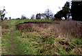 Track past an Ancient Roman wall, Caerwent