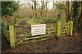 Gate into Oaksey Wood