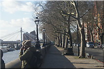 TQ2777 : View of lamp posts on parade on the Embankment #2 by Robert Lamb