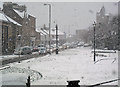 A snow shower in Bank Street, Galashiels