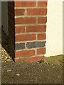 Bench mark, Ashwell Village Hall