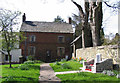 Cottage by lych gate at St Michael and All Angels Markfield