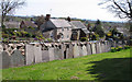 Gravestones against the eastern boundary wall