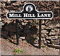 Mill Hill Lane Sign