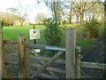 Footpath notice at Muntham House School