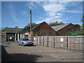 Fire-damaged derelict works, rear of Cherry Street, Warwick