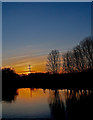 Sunset over the River Lee Navigation