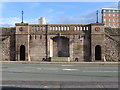 SJ3587 : The ramp and horse trough near Brunswick Station by John S Turner