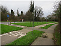 TQ2063 : Cyclepath by Hook Road by Hugh Venables