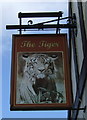 Sign for the Tiger public house, Beeford