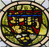 TF1134 : Stained glass window detail, St Andrew's church, Billingborough by Julian P Guffogg