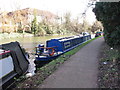 Flying Kipper, narrowboat on Grand Union Canal winter moorings