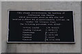 Plaque at the former Eastbourne Fire Station