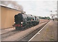 Locomotive running round train, Minehead (2)