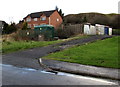 Electricity substation, house and lockup garages in the north of Brynmawr