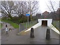 SZ0290 : Pedestrian tunnel under railway line, south of Poole Park by David Smith
