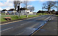 Langford Road bench and litter bin, Johnston