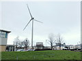 Wind turbine at the Pepsico factory, Pimbo Road, West Pimbo