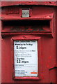 Detail, Elizabeth II postbox on Columbus Ravine, Scarborough