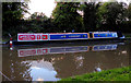 Moored narrowboat near Audlem in Cheshire