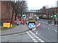 Construction of a bus stop, City Walls Road