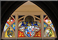 TG1602 : Stained glass in Ketteringham Hall by Evelyn Simak
