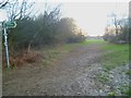 View west to Horsham from footpath junction