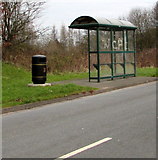 ST3190 : Bus shelter and bin, Pilton Vale, Malpas, Newport by Jaggery