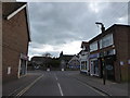 Looking down Church Road, over The Street towards the old school