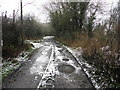 H4376 : Lane with icy potholes, Mountjoy Forest East Division by Kenneth  Allen