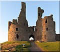 NU2521 : Great Gatehouse, Dunstanburgh Castle by Andrew Curtis