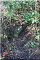 SP4407 : Collapsed culvert beside B4044 at Stroud Copse by Roger Templeman