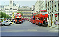 RT buses, Finsbury Square, 1989