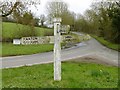 Fingerpost, Preston Road/Station Road, Wing