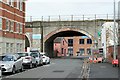 Worcester railway viaduct crossing Farrier Street