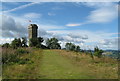 SO4685 : Flounders Folly path to the tower-Lower Dinchope, Shropshire by Martin Richard Phelan