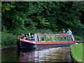 Narrowboat south of Chirk Aqueduct, Shropshire