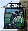 Sign for the Cow and Calf public house