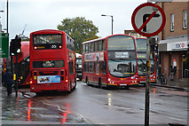 TQ3276 : Buses, Denmark Hill, Camberwell, London by Robin Stott