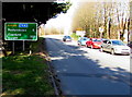 Distances sign alongside the  A4138 in the Halfway area of Llanelli