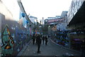 View of the closed off end of Leake Street