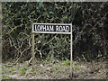 TM0682 : Lopham Road sign by Geographer