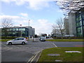 Looking north across Manor Royal into industrial estate