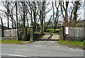 Footpath on driveway to Abbots Royd at Greetland Road, Barkisland